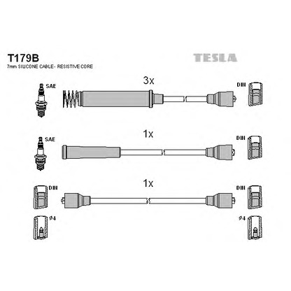 Photo Ignition Cable Kit TESLA T179B