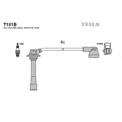 Photo Ignition Cable Kit TESLA T181B