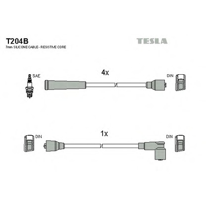 Foto Zündleitungssatz TESLA T204B