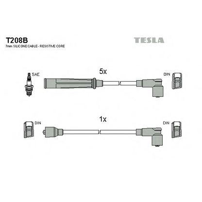 Photo Kit de câbles d'allumage TESLA T208B