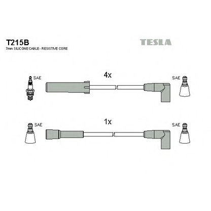 Photo Kit de câbles d'allumage TESLA T215B