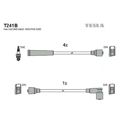 Photo Kit de câbles d'allumage TESLA T241B