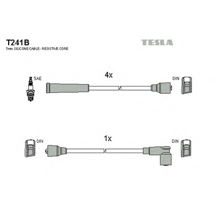 Foto Kit cavi accensione TESLA T241B