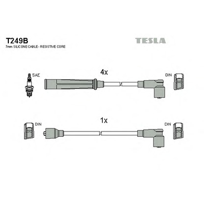 Photo Ignition Cable Kit TESLA T249B
