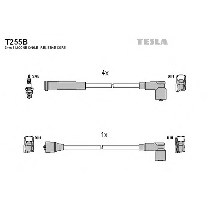 Photo Ignition Cable Kit TESLA T255B