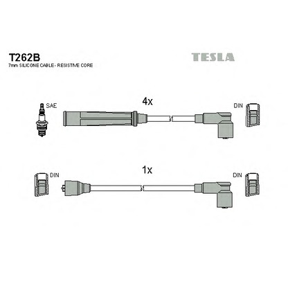 Photo Kit de câbles d'allumage TESLA T262B