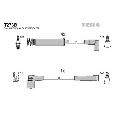 Foto Juego de cables de encendido TESLA T273B