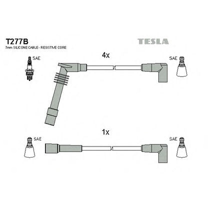 Photo Kit de câbles d'allumage TESLA T277B