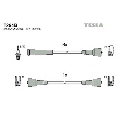 Foto Zündleitungssatz TESLA T284B