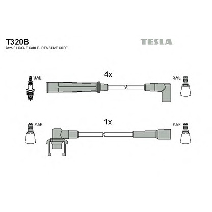 Photo Kit de câbles d'allumage TESLA T320B