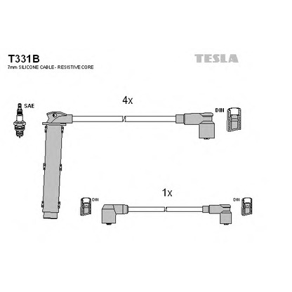 Photo Kit de câbles d'allumage TESLA T331B