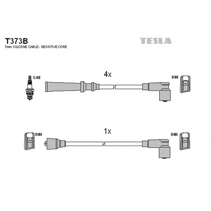 Photo Kit de câbles d'allumage TESLA T373B