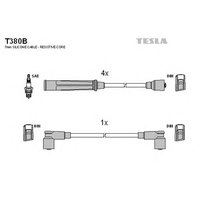 Foto Juego de cables de encendido TESLA T380B