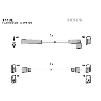 Foto Juego de cables de encendido TESLA T448B