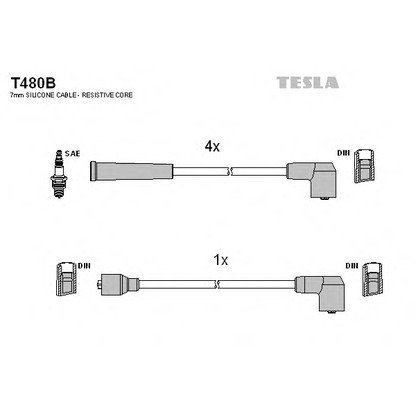Photo Kit de câbles d'allumage TESLA T480B