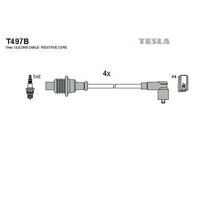 Photo Kit de câbles d'allumage TESLA T497B