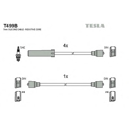 Foto Juego de cables de encendido TESLA T499B