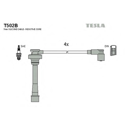 Foto Zündleitungssatz TESLA T502B