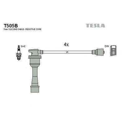 Photo Ignition Cable Kit TESLA T505B