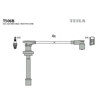 Photo Kit de câbles d'allumage TESLA T506B