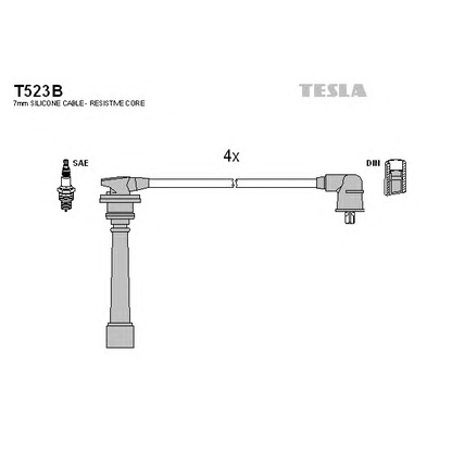 Photo Kit de câbles d'allumage TESLA T523B