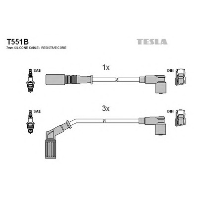 Foto Juego de cables de encendido TESLA T551B
