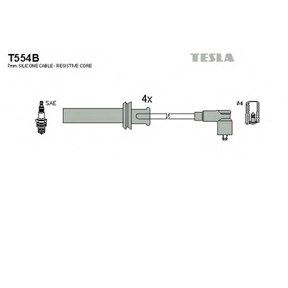 Photo Kit de câbles d'allumage TESLA T554B