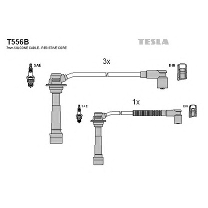 Photo Ignition Cable Kit TESLA T556B