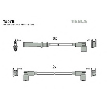 Photo Kit de câbles d'allumage TESLA T557B