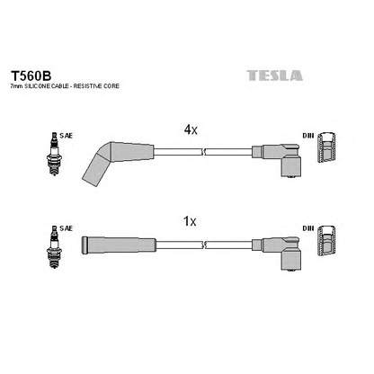 Foto Juego de cables de encendido TESLA T560B