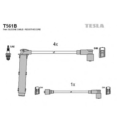 Foto Zündleitungssatz TESLA T561B