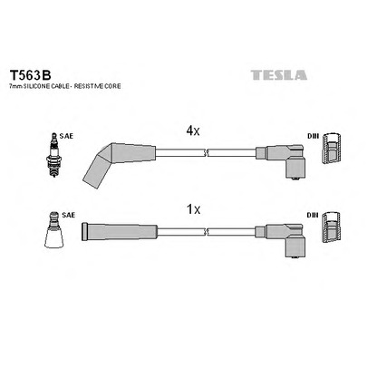 Foto Kit cavi accensione TESLA T563B