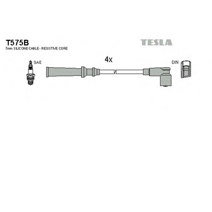 Foto Juego de cables de encendido TESLA T575B