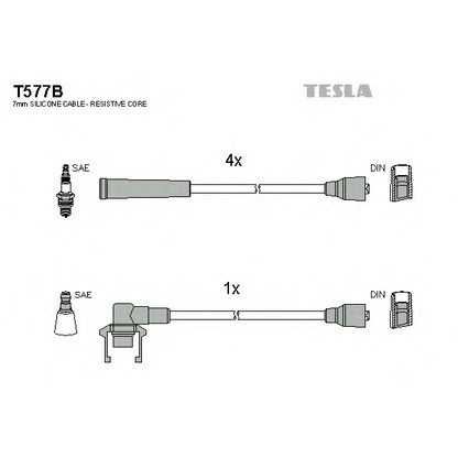 Photo Ignition Cable Kit TESLA T577B