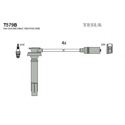 Photo Kit de câbles d'allumage TESLA T579B