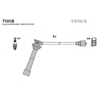 Photo Kit de câbles d'allumage TESLA T585B
