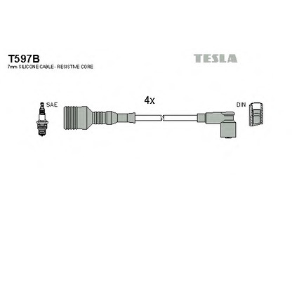 Foto Juego de cables de encendido TESLA T597B