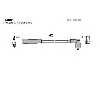 Photo Kit de câbles d'allumage TESLA T600B