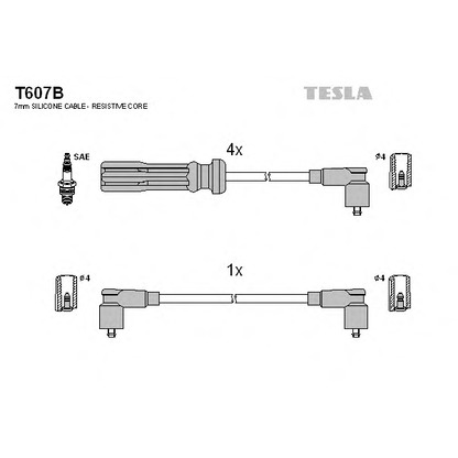 Photo Kit de câbles d'allumage TESLA T607B