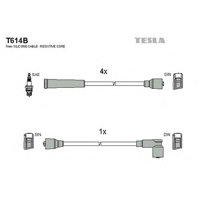 Photo Kit de câbles d'allumage TESLA T614B