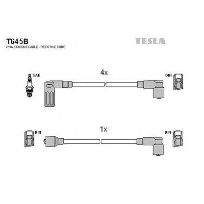 Foto Kit cavi accensione TESLA T645B