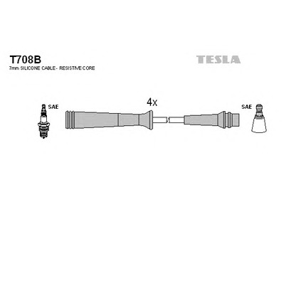 Foto Zündleitungssatz TESLA T708B