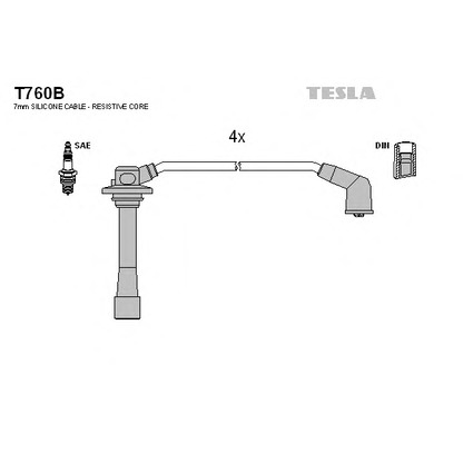 Photo Ignition Cable Kit TESLA T760B