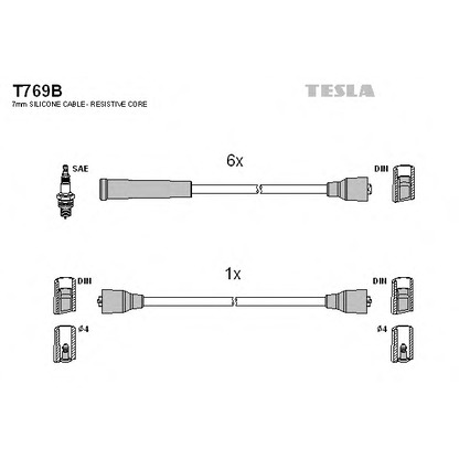 Foto Kit cavi accensione TESLA T769B