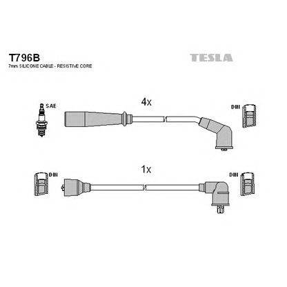 Photo Ignition Cable Kit TESLA T796B