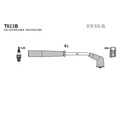 Photo Kit de câbles d'allumage TESLA T822B