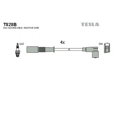 Photo Ignition Cable Kit TESLA T828B