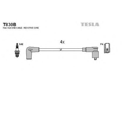 Foto Zündleitungssatz TESLA T830B