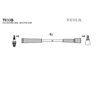 Photo Ignition Cable Kit TESLA T833B