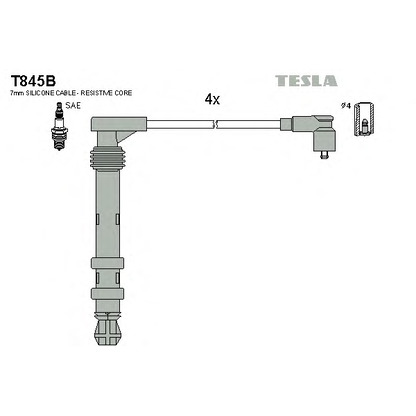 Photo Kit de câbles d'allumage TESLA T845B